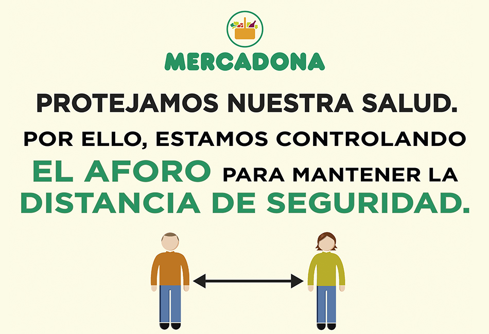 Distancia de seguridad Mercadona