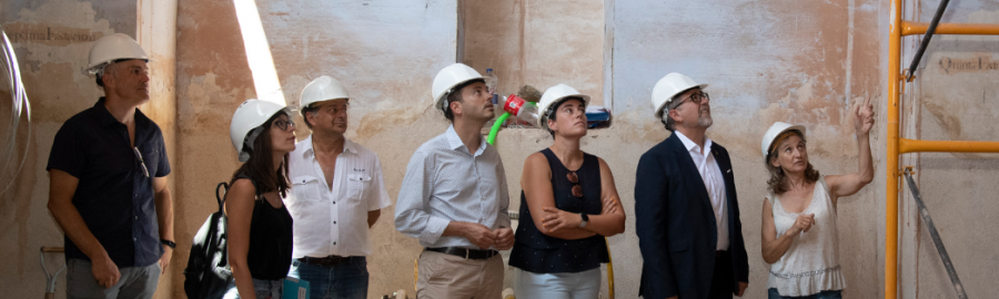 El presidente Martí visita las obras de recuperación de la Vieja Iglesia del Replà de les Alqueries