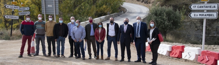 La Diputación de Castellón recepciona oficialmente la obras de remodelación de la CV-120 entre La Mata y el límite con la provincia de Teruel