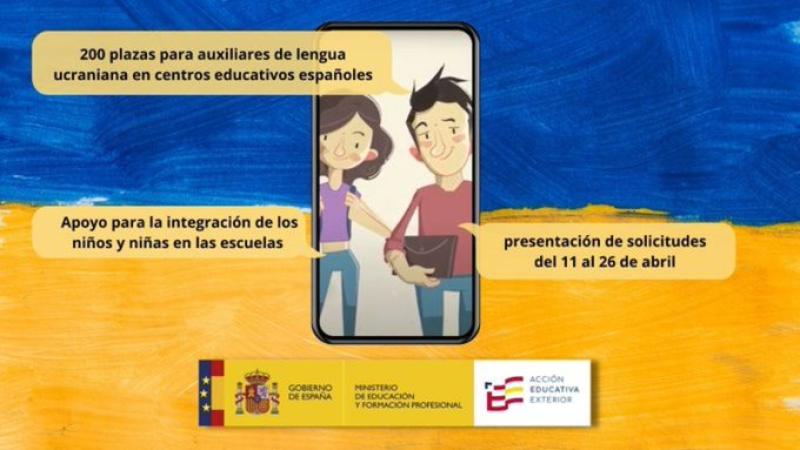 El Ministerio de Educación y Formación Profesional abre una convocatoria especial para auxiliares de conversación en ucraniano